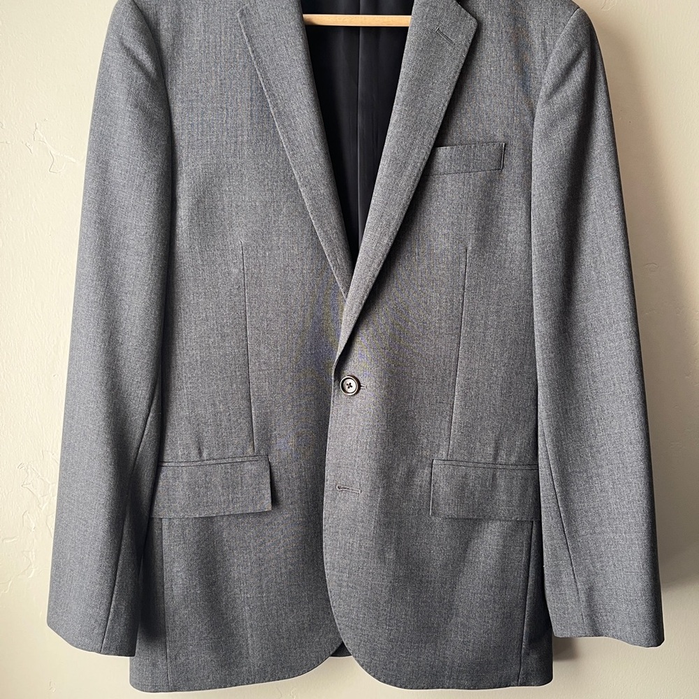 J. Crew Ludlow Italian Wool Two Piece Suit Grey